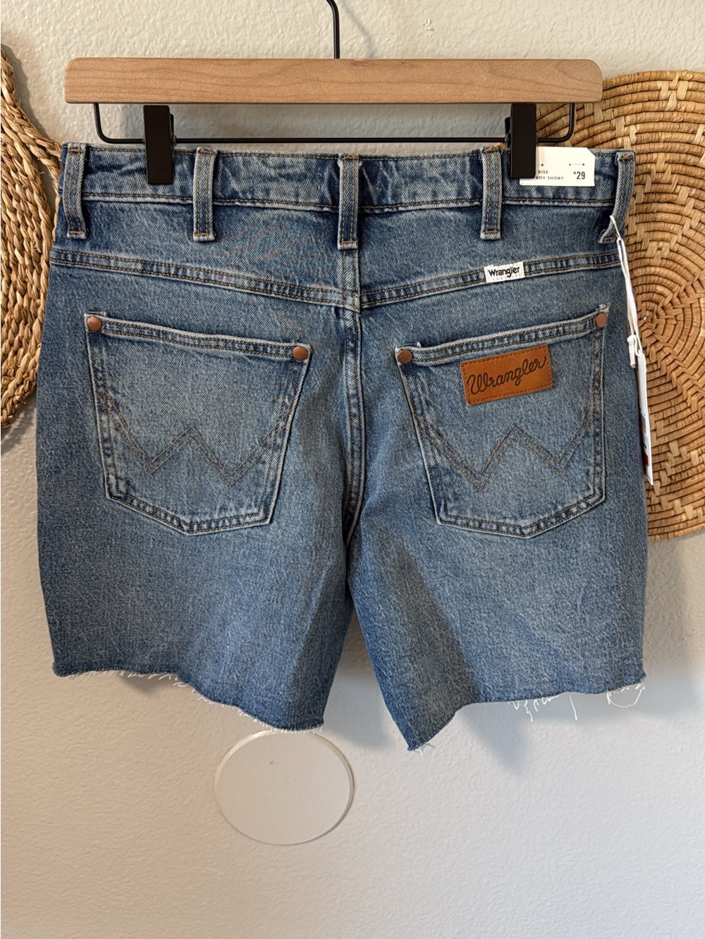 NWT Wrangler blue denim cutoff shorts